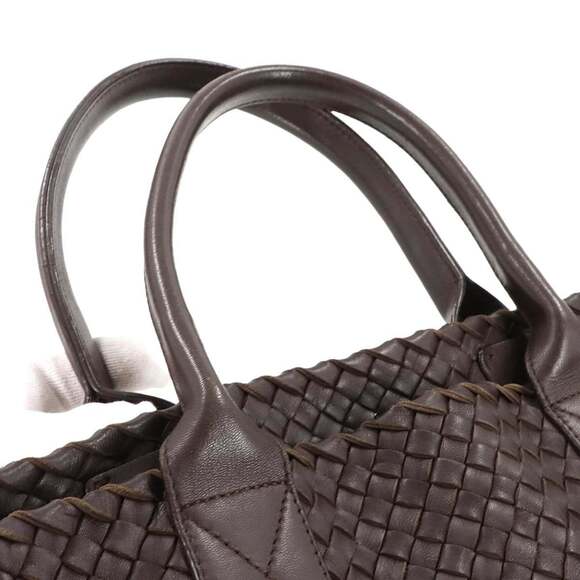 BOTTEGA VENETA Brown Leather Intrecciato Tote Bag - Picture 9 of 10